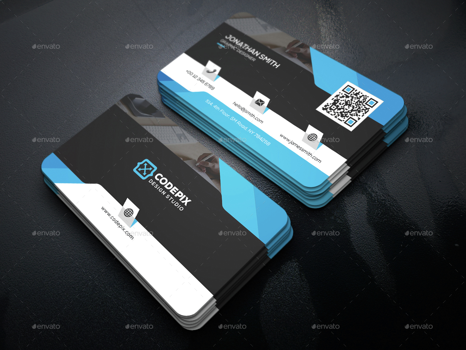 Shape Corporate Business Card by logocreeds GraphicRiver
